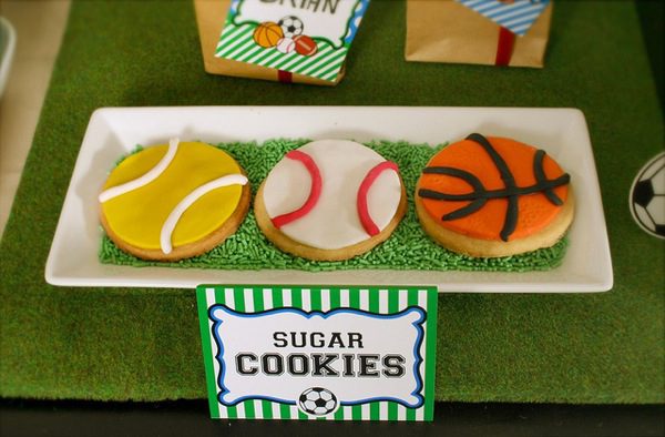 Kids excited about sports baseball cookies