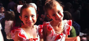 kid dancers getting ready to perform