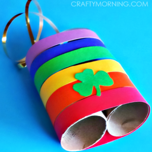 rainbow binoculars st patricks day craft for kids