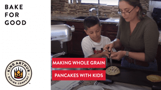 KA YouTube Bake For Good Making whole grain pancakes with kids