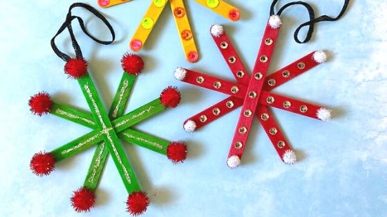 Christmas crafts - snowflake ornament
