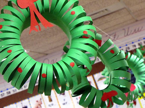 christmas crafts - paper wreaths