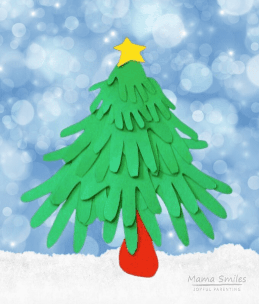 Christmas crafts - christmas tree hands